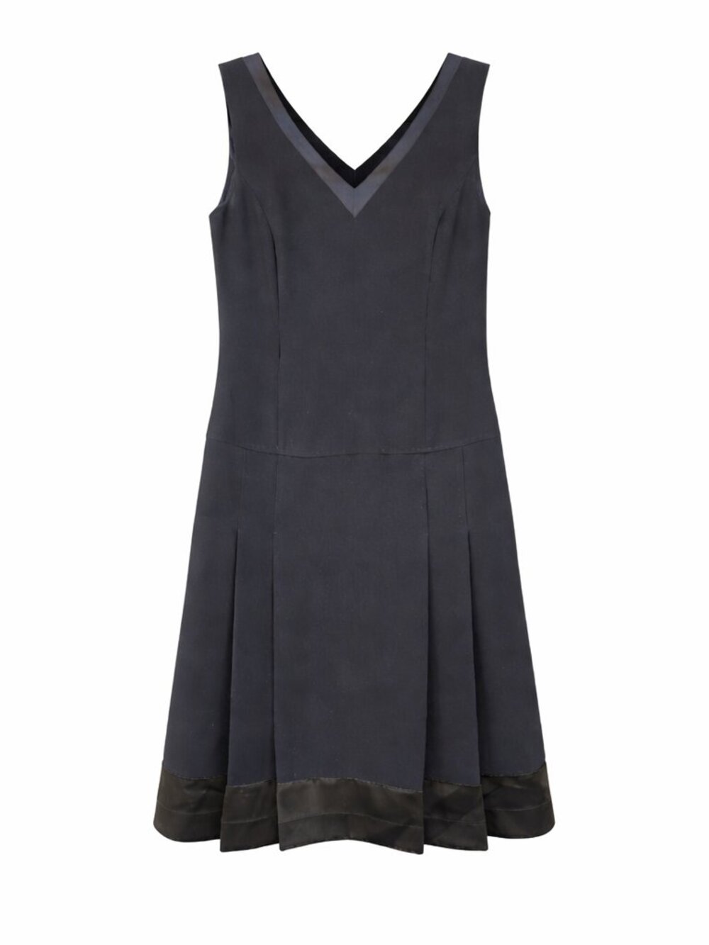 Amanda Smith Midi "Little Black Dress" with Satin Hem, Size 6